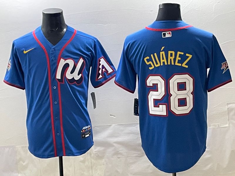Men 2025 Arizona Diamondback #28 Suarez Blue All star Nike MLB Jersey style 02->philadelphia phillies->MLB Jersey